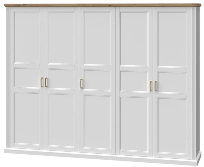 Skriňa 5d Tara p5/ta white/pacific walnut