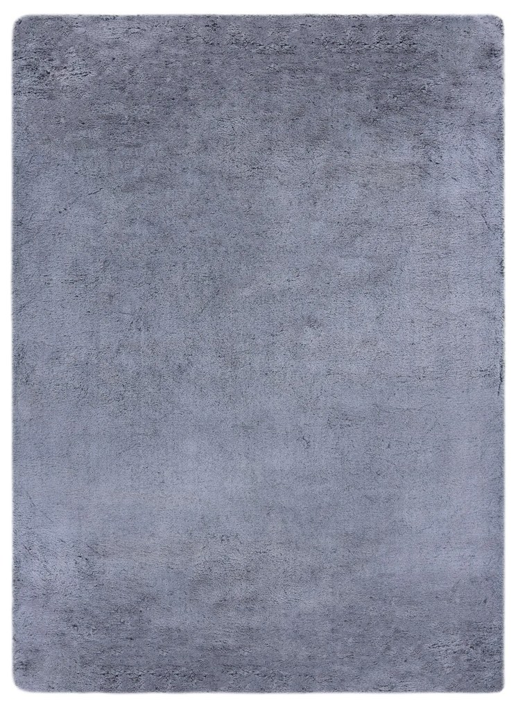 Moderný prateľný koberec LAPIN Shaggy, čierny/ slonová kosť