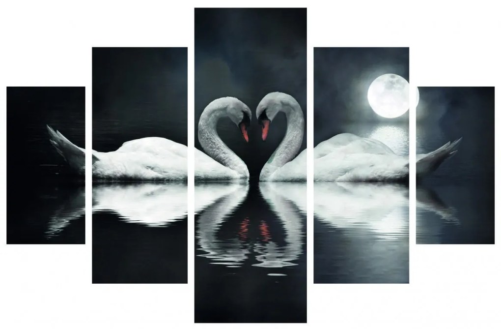 Viacdielny obraz Swan Lake 92 x 56 cm