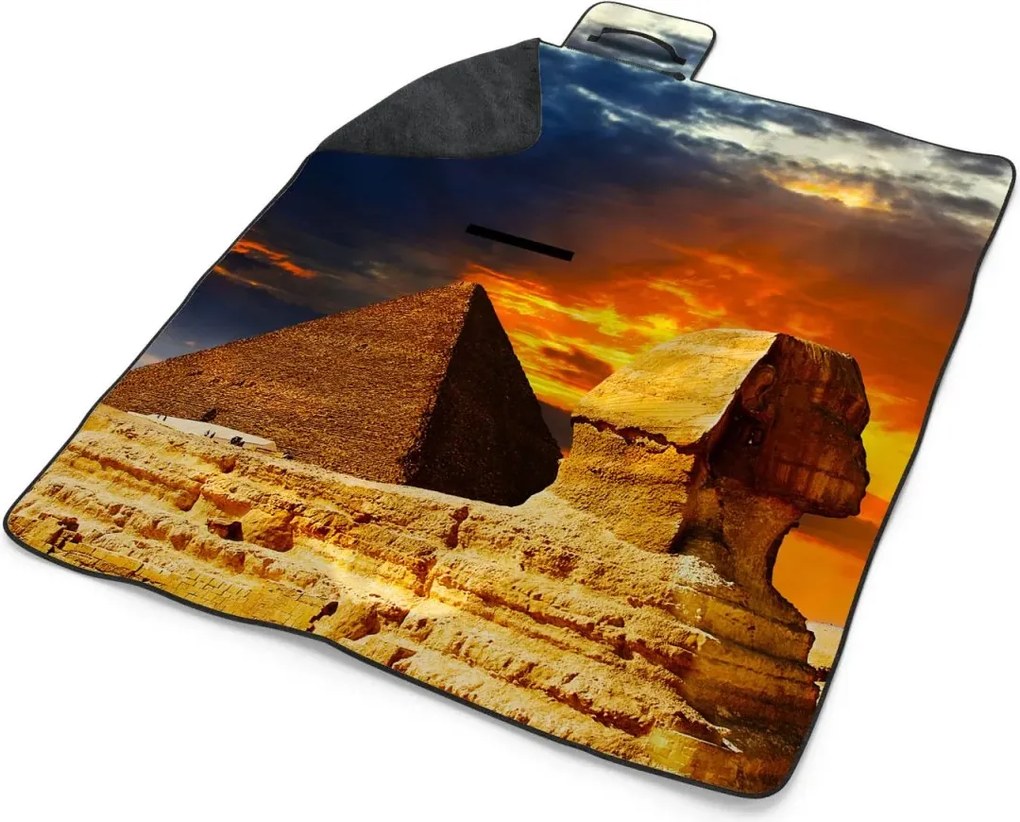 Sablio Plážová deka Pyramidy: 200x140 cm