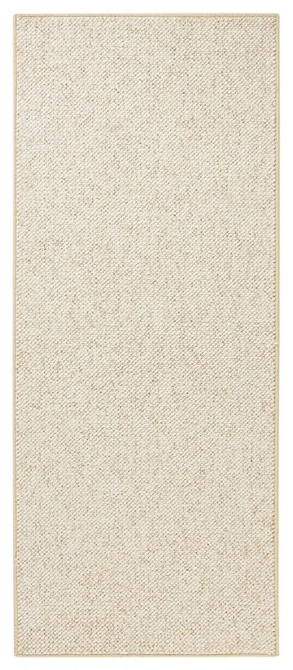 Krémový behúň 80x300 cm Wolly – BT Carpet