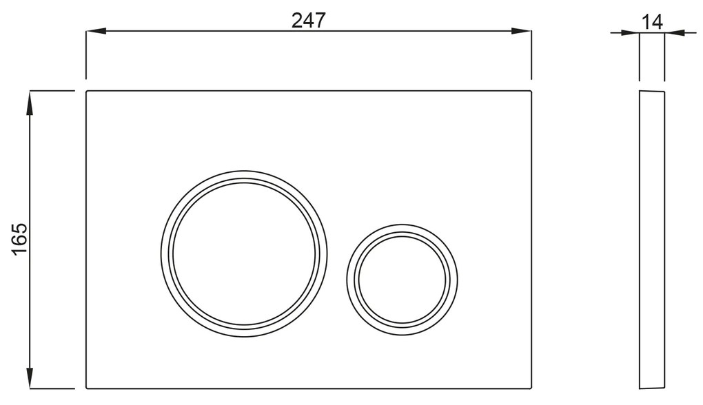 SCHWAB, SCHWAB VELA ovládacie tlačidlo, 247x165 mm, biela lesk, P47-0130-0253