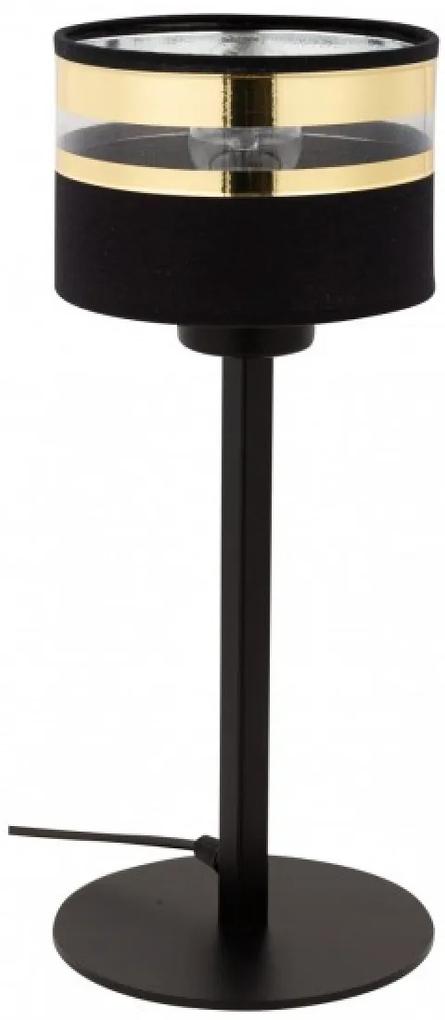 SIGMA Moderná stolná lampa SOFIA, 1xE27, 60W, čierna, zlatá