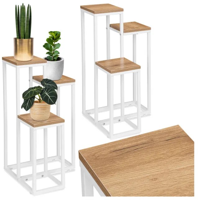 Stojan na kvety MUNIR biely