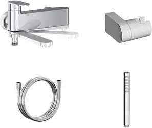Vaňová batéria Ravak Chrome II so sprchovacím setom 150 mm chróm X07S119