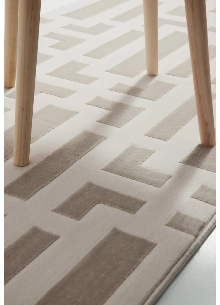 Sivo-krémový behúň 80x240 cm Perles Onyx – Elle Decoration