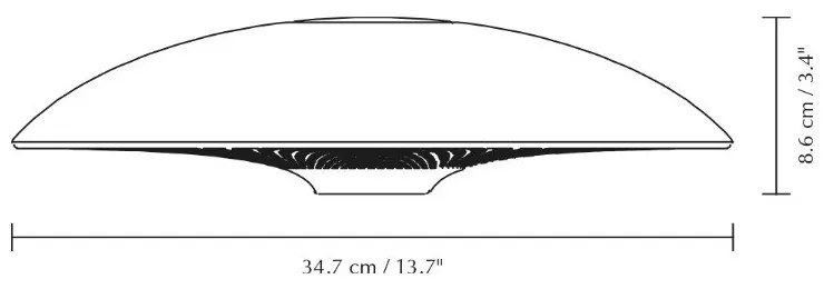 Tienidlo v bielo-zlatej farbe ø 35 cm Manta Ray – UMAGE