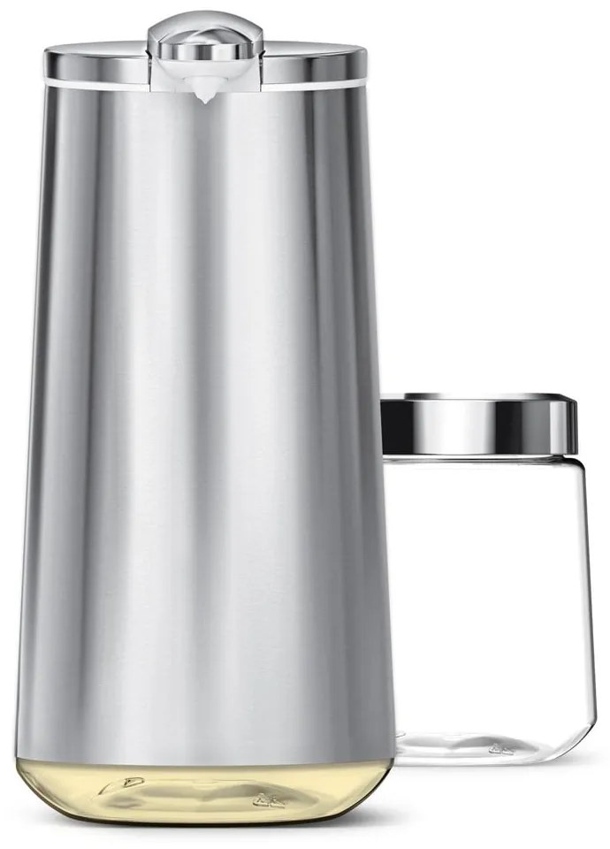 Sivý automatický oceľový dávkovač mydla 266 ml - simplehuman