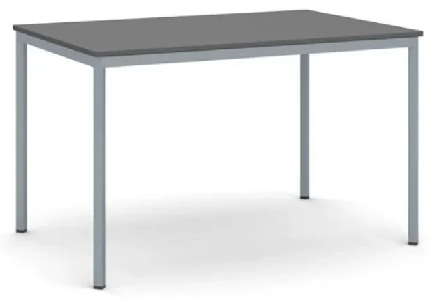 Jedálenský stôl, 1200 x 800 mm, tmavo sivá podnož, grafit