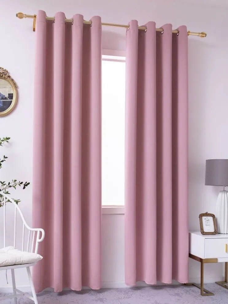 Zatemňovacie závesy Stefano púdrové – 140 × 250 cm (2ks)