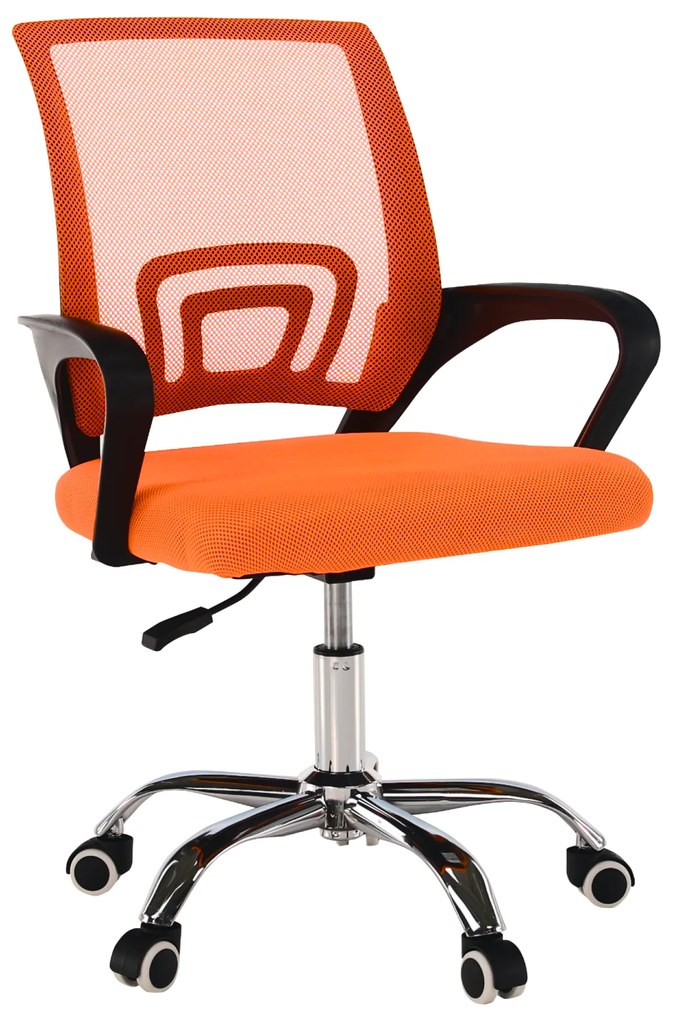 Kancelárska stolička, oranžová/čierna, DEX 2 NEW