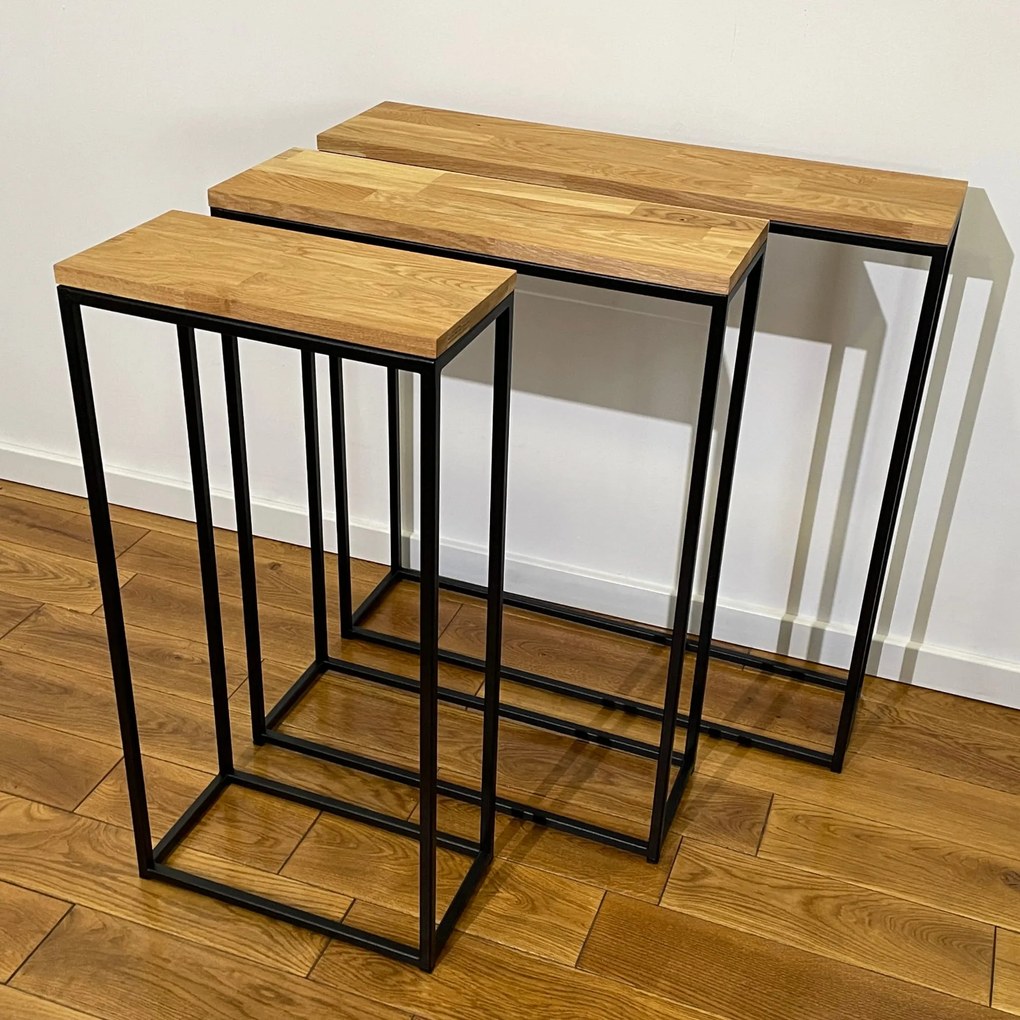 Dekorstudio Konzola LOFT dubová 40x80x20cm jednopolicová
