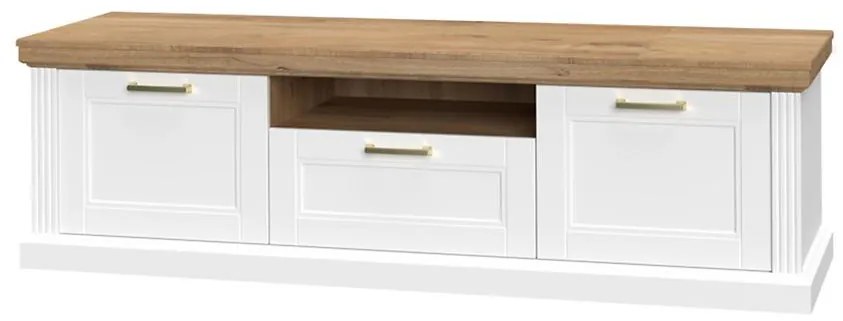 TV stolík Tara TV2K1F white/pacific walnut