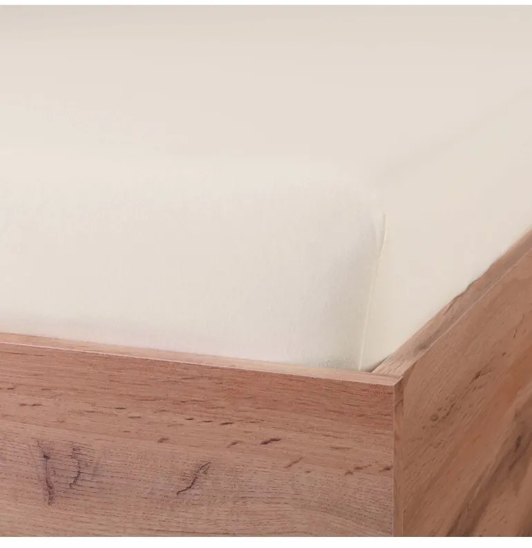 Plachta posteľná krémová jersey EMI, Detská plachta 70x140