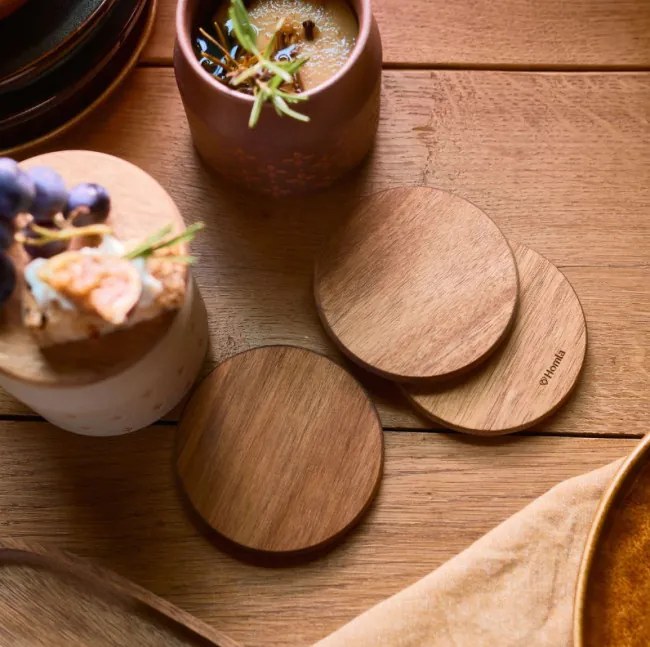 Sada podložiek pod poháre MOOKA okrúhlych 893808 (4 ks)