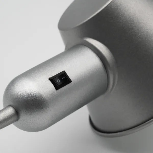 Brilo - Flexibilná stojacia lampa 1xE27/10W/230V strieborná