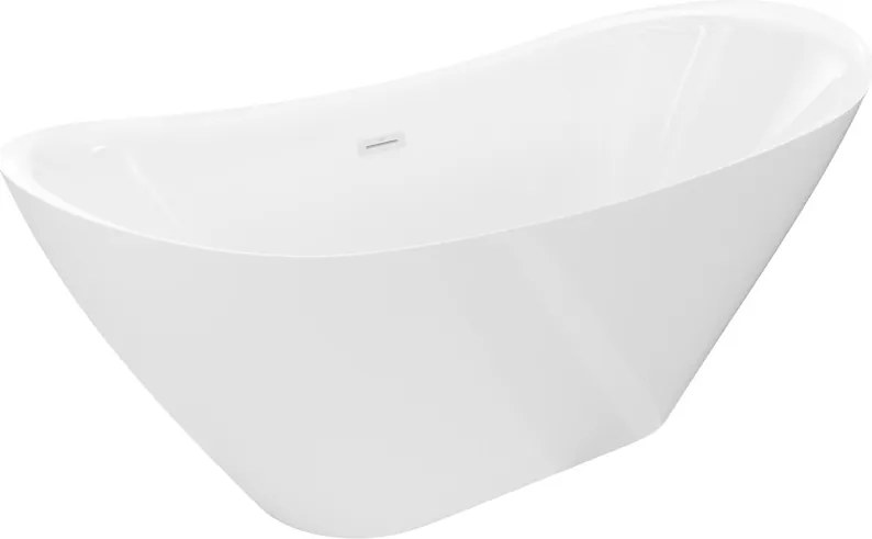 Mexen Lotos, voľne stojaca vaňa 160 x 75 cm, biela, biely prepad, 52051607700-20