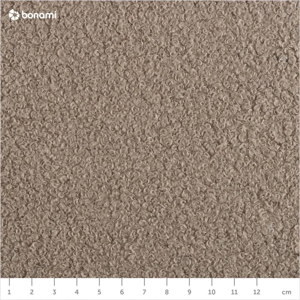 Hnedý taburet z textílie buklé Miuf – Miuform