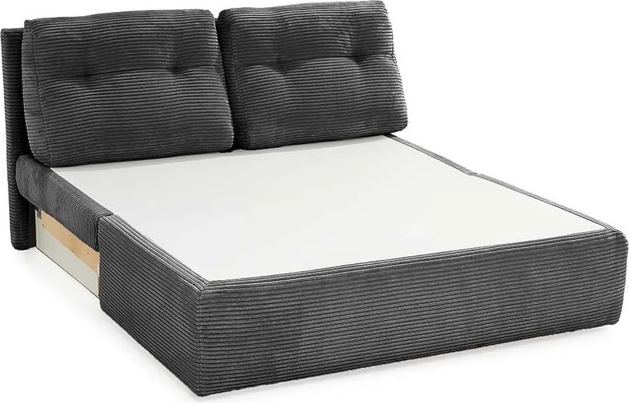 Rozkladacia pohovka Torben, šedá štrukturovaná látka