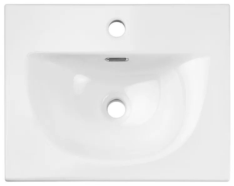 Keramické zápustné umývadlo Sky3 50 cm lesklé biele