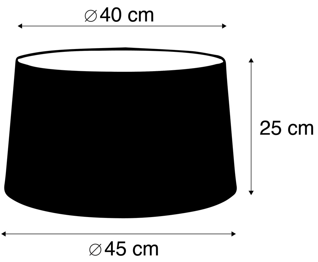 Tienidlo na lampu z ľanu čierne 45/25