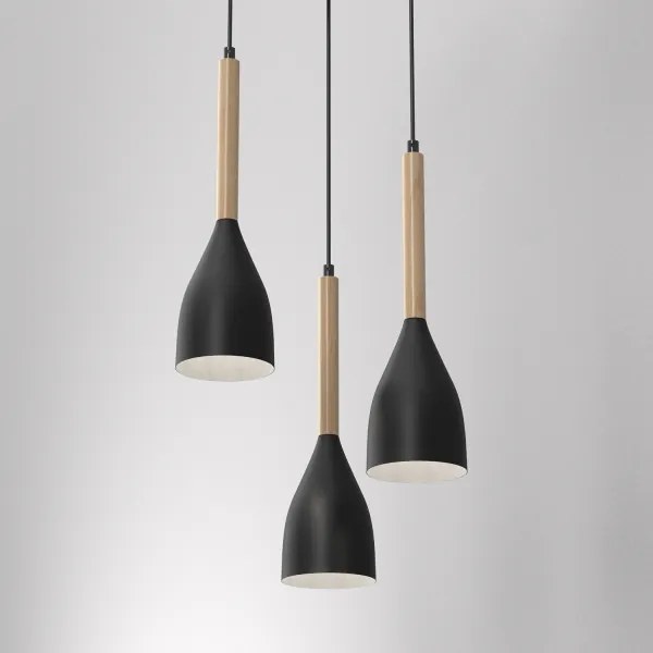 Luster na lanku MUZA 3xE27/60W/230V okrúhly