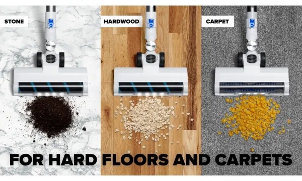 Niceboy ION Hurricane H5- Bezdrôtový tyčový vysávač 2v1 150W/2200 mAh biela/modrá