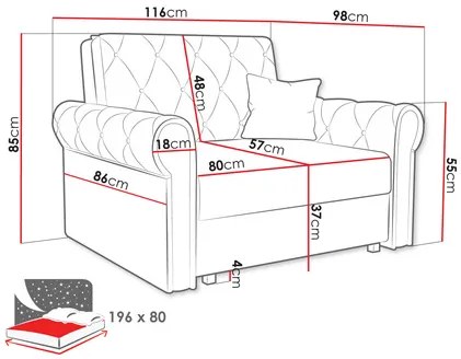 Rozkladacie kreslo Carivia Roma I (zelená) (s úl. priestorom). Vlastná spoľahlivá doprava až k Vám domov. 1105671