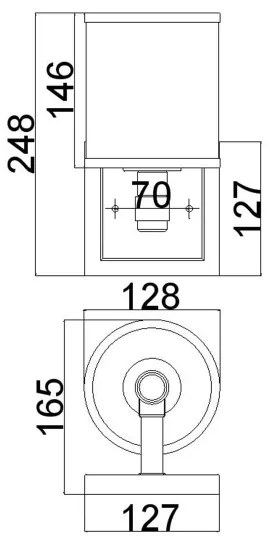 Feiss FE-PROSPECT-PARK1 - Nástenné svietidlo PROSPECT PARK 1xE27/60W/230V chróm