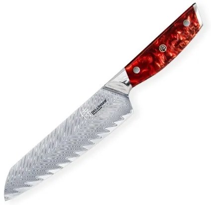 DELLINGER nůž Santoku Red 170 mm Resin Future