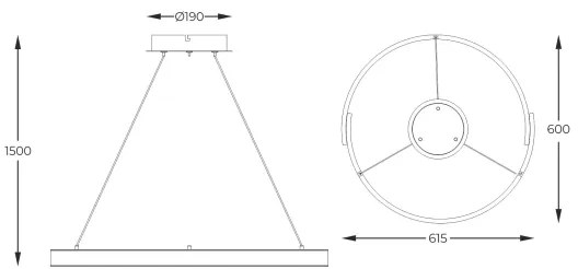 Zuma Line MD4417-1M-3BGD - LED Luster na lanku LINOS LED/30W/230V čierna/zlatá