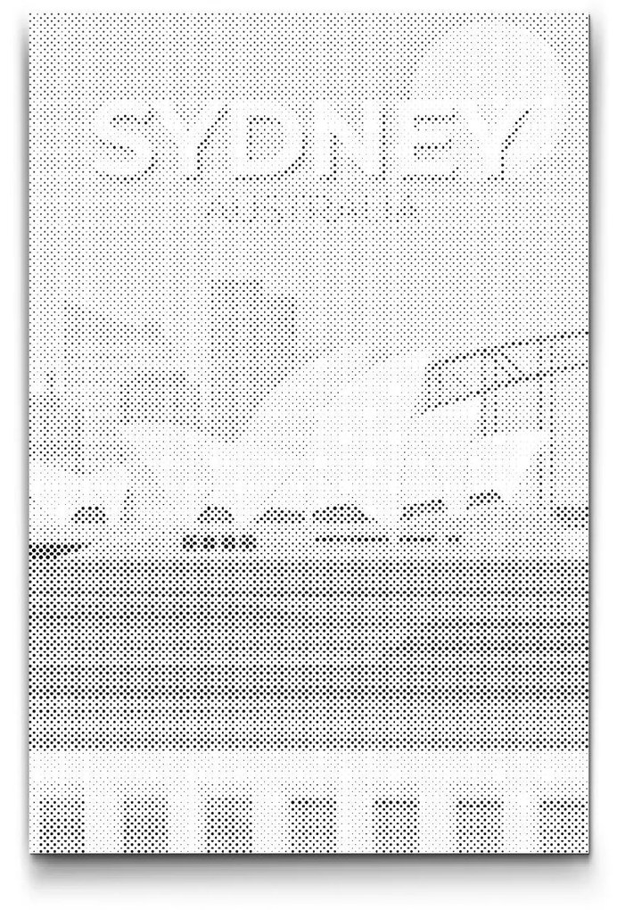 Gario Bodkovanie Sydney, Austrália Rozmery: 60 x 80 cm, Rámovanie: S vnútorným rámom, Farba bodiek: Čierna