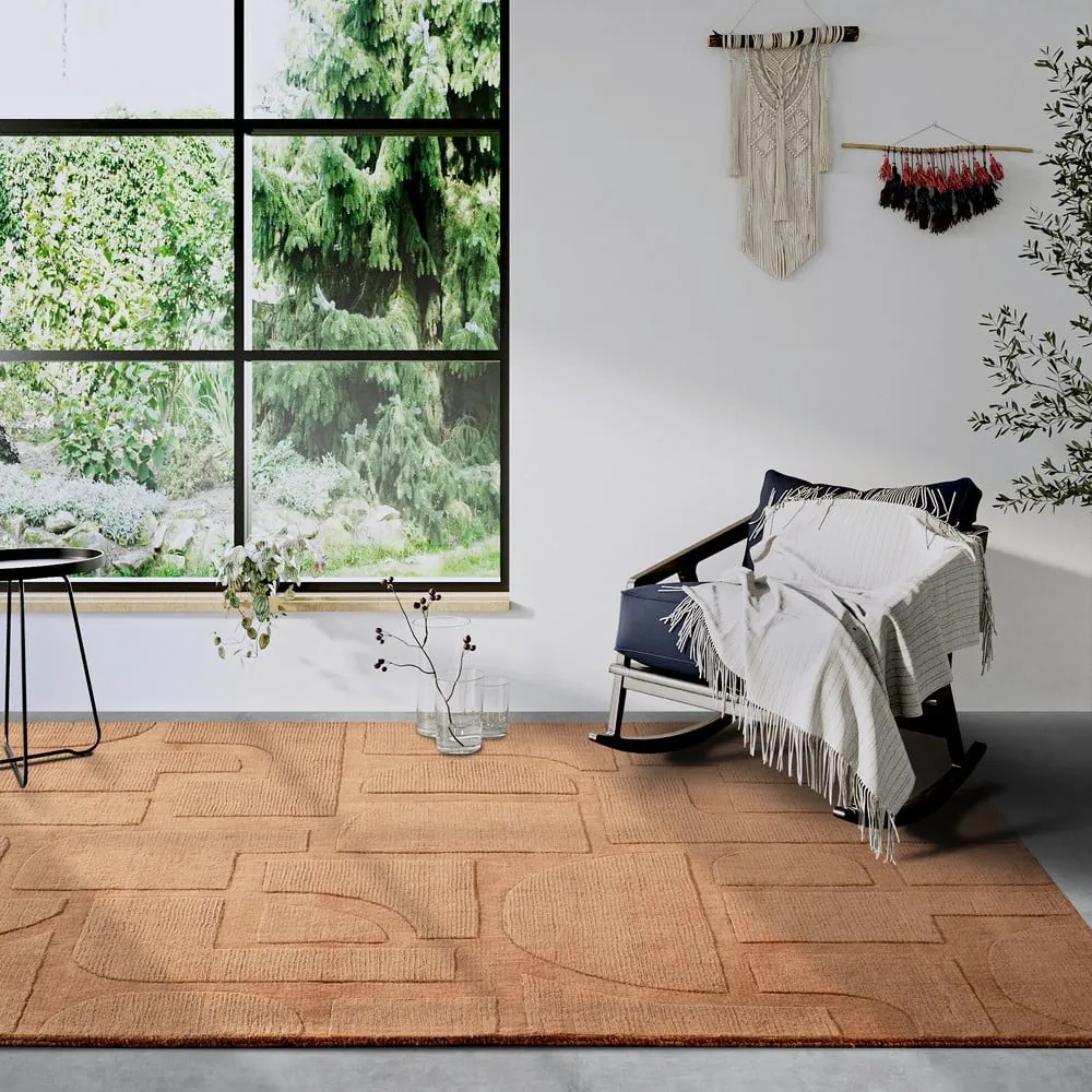 Hnedý ručne tkaný vlnený koberec 160x230 cm Alexis – Villeroy&amp;Boch