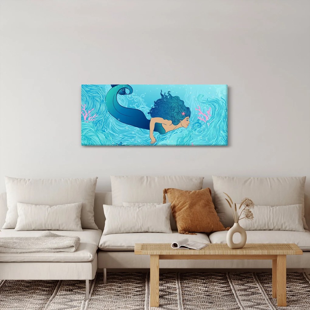 Obraz - Morská panna (120x50 cm)
