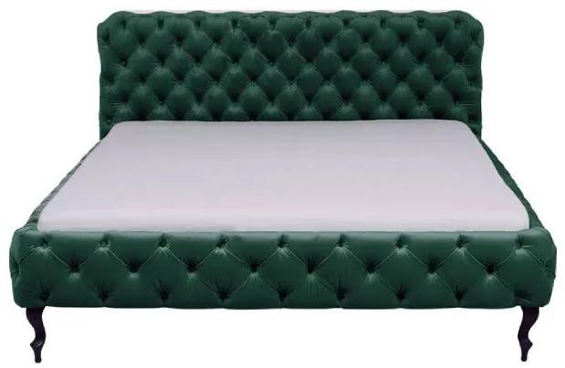 Desire Velvet manželská posteľ 160x200 cm zelená