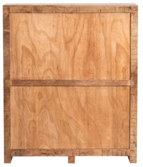 furniture-nabytek.cz - Masívna vitrína Country z mangového dreva, lakovaná, hnedá – 118×45×140 cm