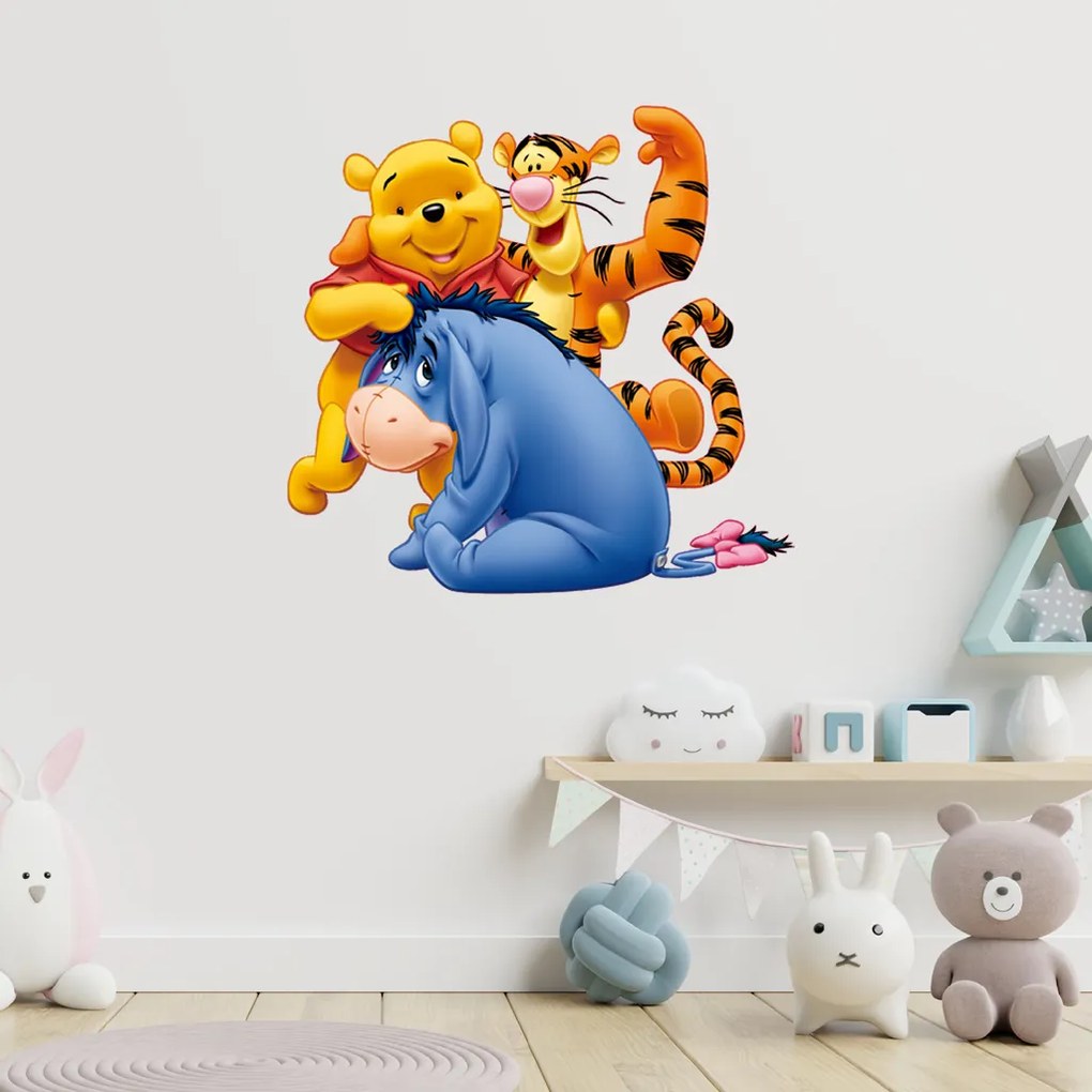 60x60cm Macko Pú - nálepka na stenu