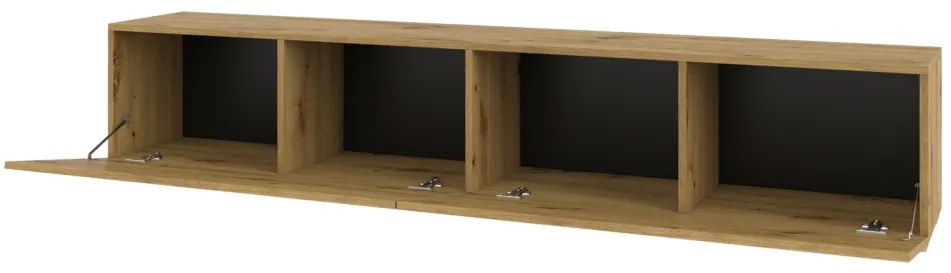 TV stolík AVANA 2KL, 180x35x30, čierna/wotan