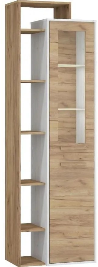 Vitrína RIO L1D craft biela/zlatý