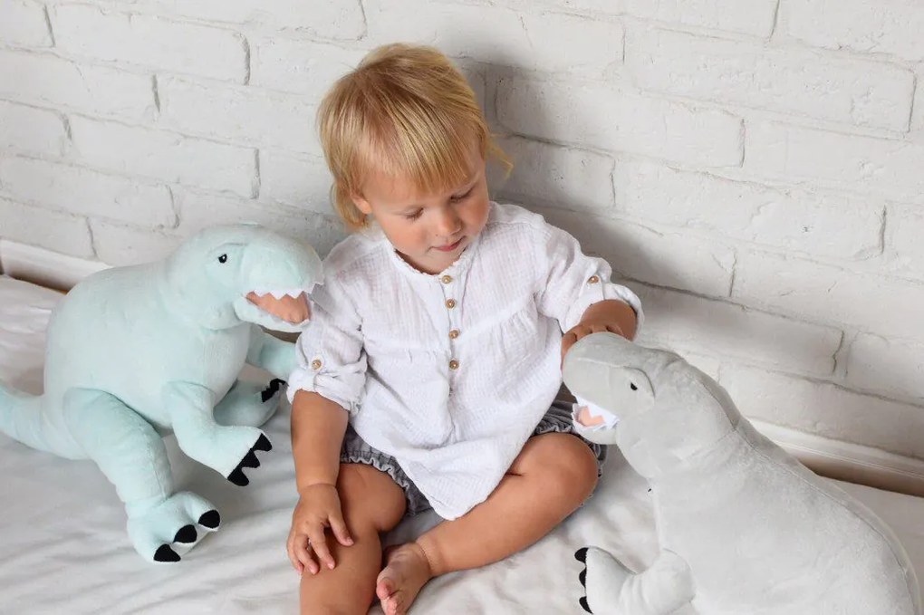 Plyšový Tyranosaurus mätový L s menom Péťa