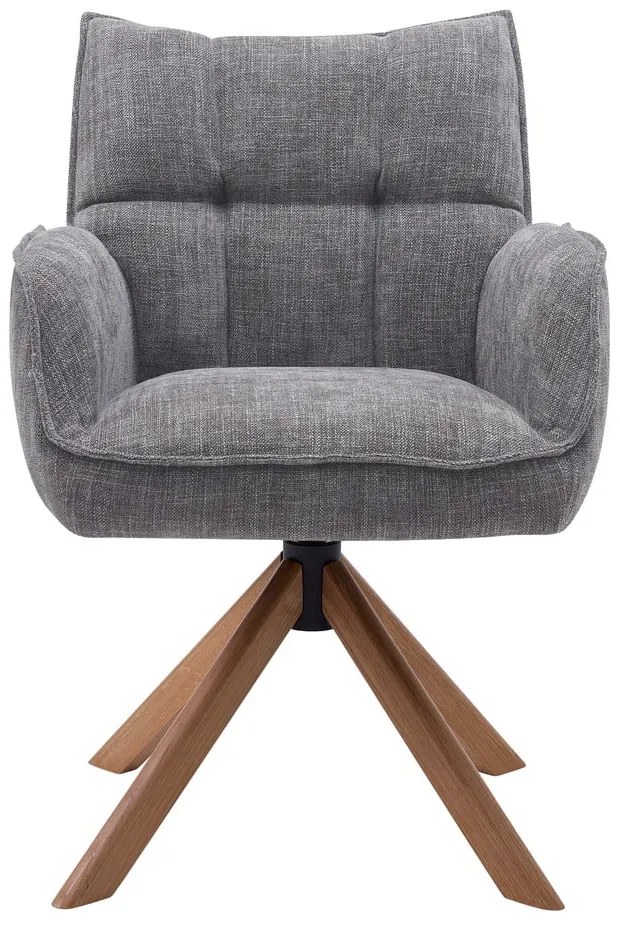 Sivé čalúnené jedálenské kreslá v súprave 2 ks Marilla – Unique Furniture