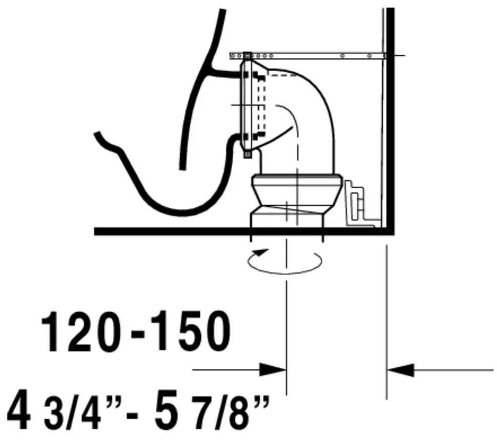 DURAVIT Darling New WC misa kombi s hlbokým splachovaním, Vario odpad, 370 x 630 mm, biela, s povrchom HygieneGlaze, 2138092000