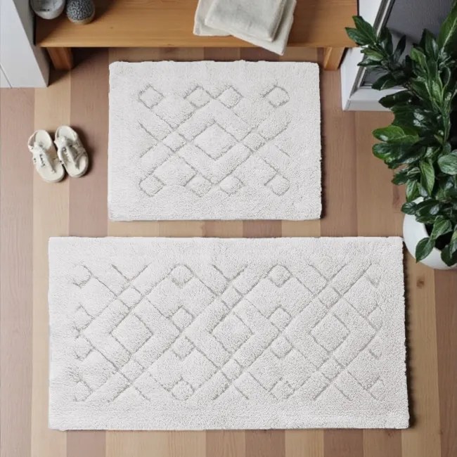 Sada kúpeľňových koberčekov BOSTON 12 krémová