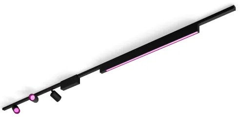 Philips-SADA 4xLED RGB Stmievateľné svietidlo do lištového systému Hue LED RGB/44,6W/230V