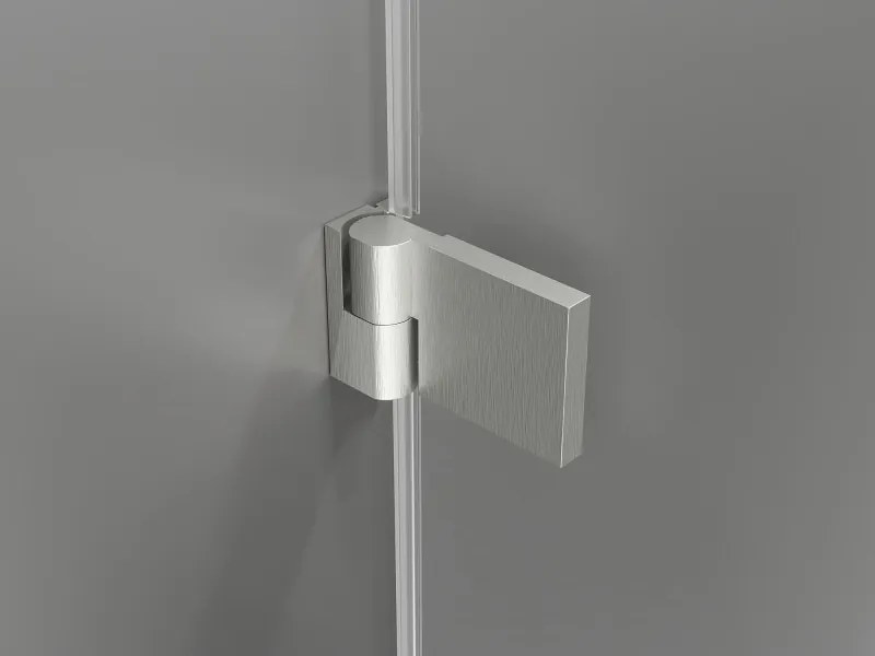 Mexen Lunar-B, L Otočné pravé sprchové dvere 120 cm, 8mm číre sklo, oceľový profil, 832SL-120-050-97-00-P