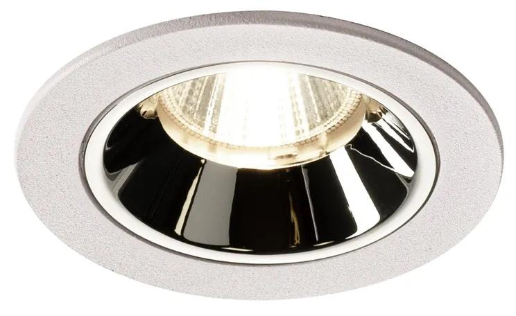 Stropné svietidlo SLV NUMINOS® DL S vnitřní LED zápustné stropné svietidlo biela/chrom 4000 K 40° včetně listových pružin 1003834