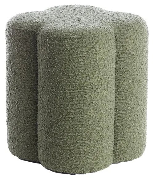 Zelený taburet z textílie buklé Nalani – Light &amp; Living