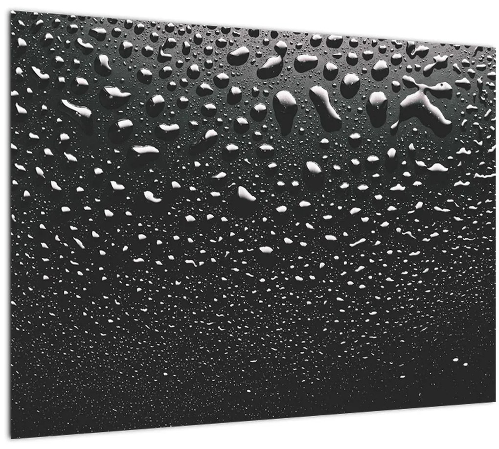 Sklenený obraz kvapiek vody (70x50 cm)