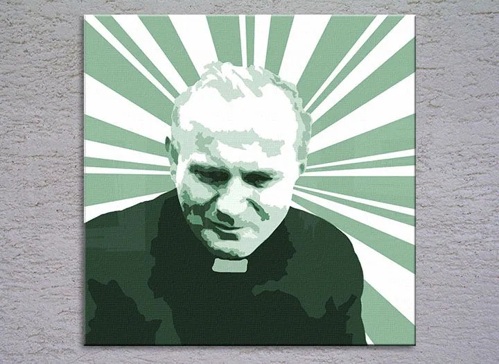 Ručne maľovaný POP Art obraz JÁN PAVOL II. | rôzne rozmery