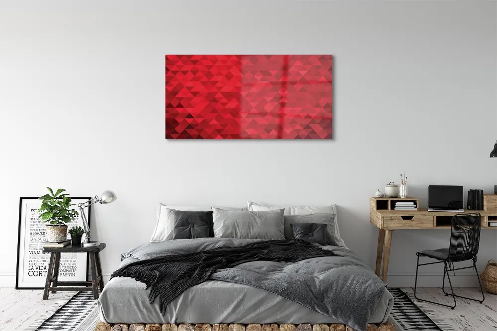 Obraz plexi Červené vzor trojuholníky 125x50 cm